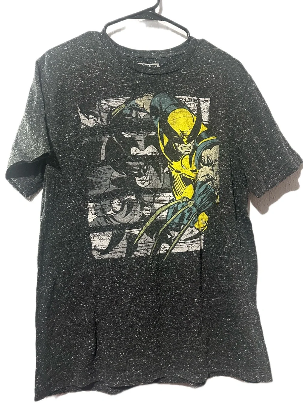 Marvel Wolverine Short Sleeve Tee - Black with Yellow and Blue Graphic